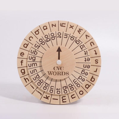 Roue de lecture de mots Montessori phonétique CVC pour l'apprentissage