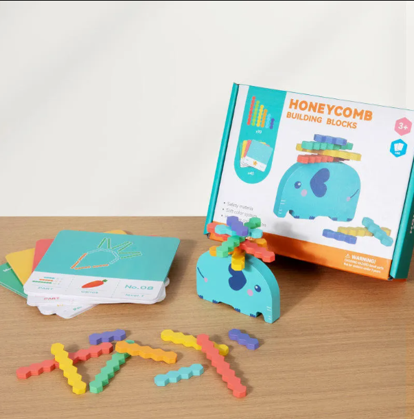 Juego de patrones y rompecabezas de panal