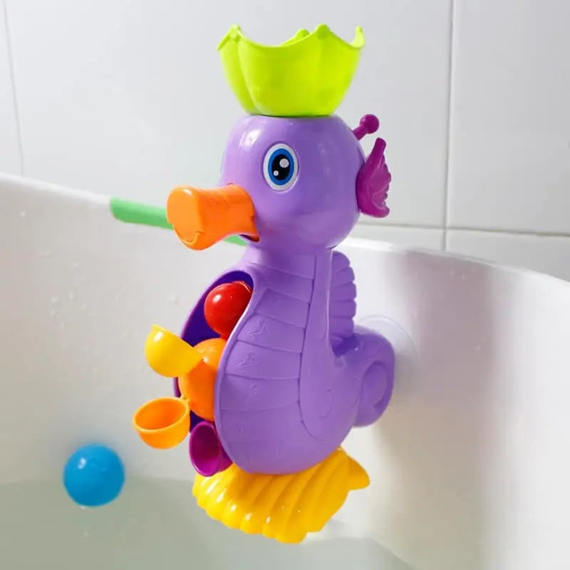 Fidtoy Juguete de Baño con Caballito de Mar, Ducha, Juguete Sensorial de Agua Montessori para Bañera, para Niños Pequeños