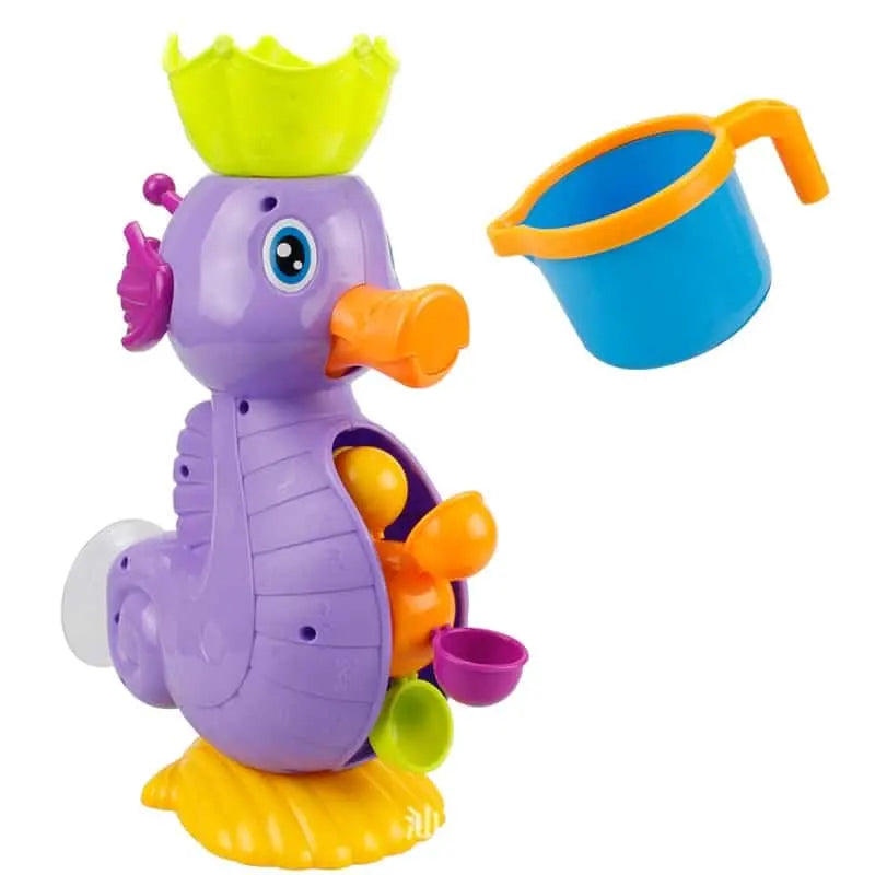 Fidtoy Juguete de Baño con Caballito de Mar, Ducha, Juguete Sensorial de Agua Montessori para Bañera, para Niños Pequeños