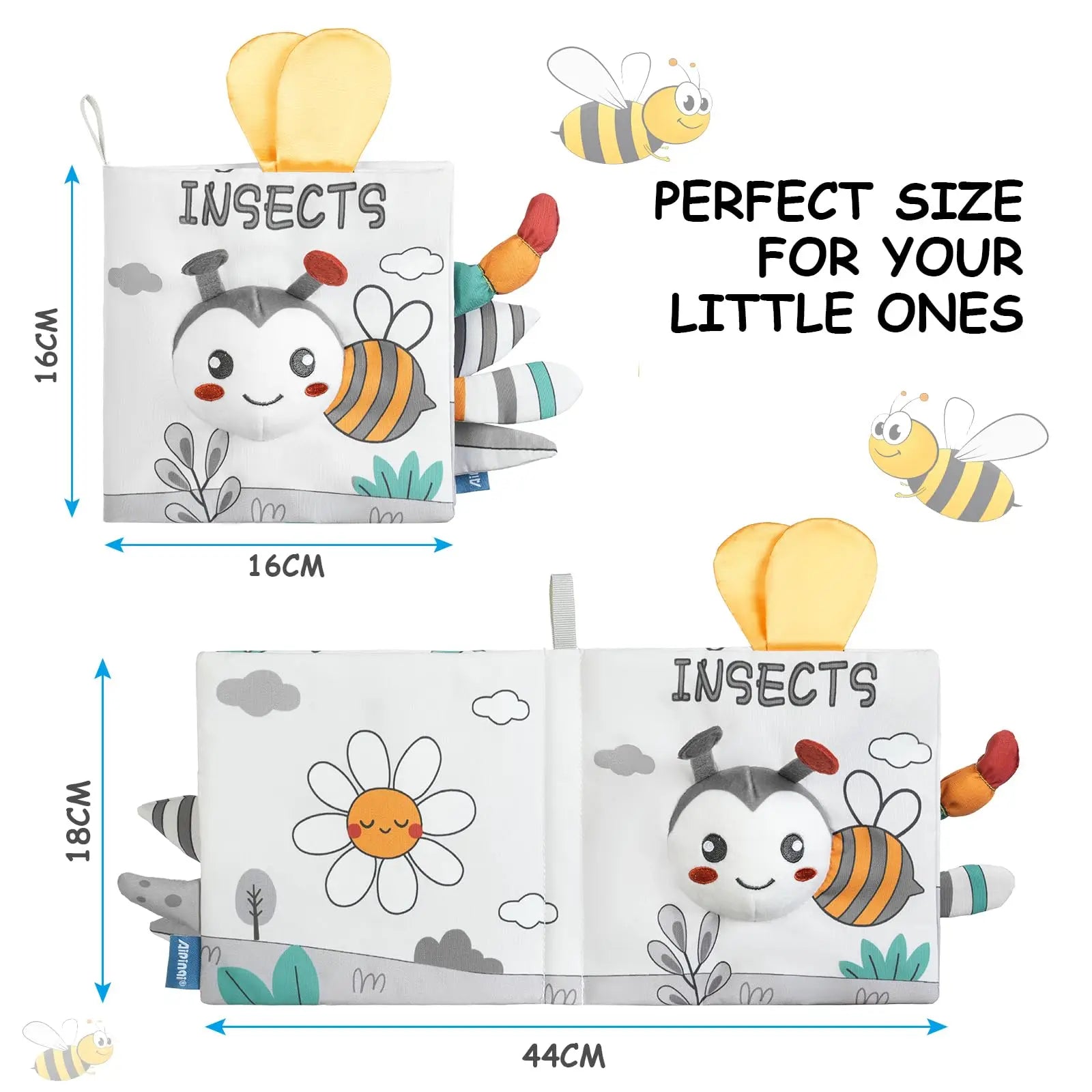 Fidtoy Soft 3D Crinkle Cloth Books | Sensory Learning Toy for Babies 0-12 Months