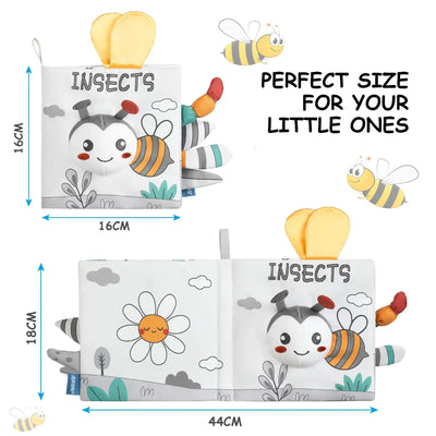 Fidtoy Soft 3D Crinkle Cloth Books | Sensory Learning Toy for Babies 0-12 Months