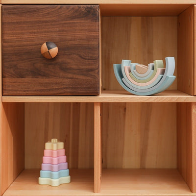 Arc-en-ciel empilable en silicone