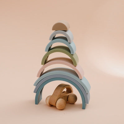 Arc-en-ciel empilable en silicone