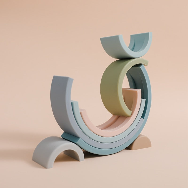 Arc-en-ciel empilable en silicone
