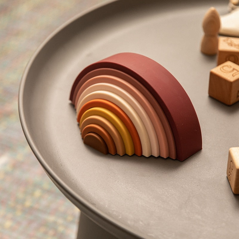 Arc-en-ciel empilable en silicone