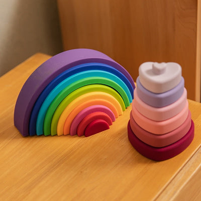 Arc-en-ciel empilable en silicone