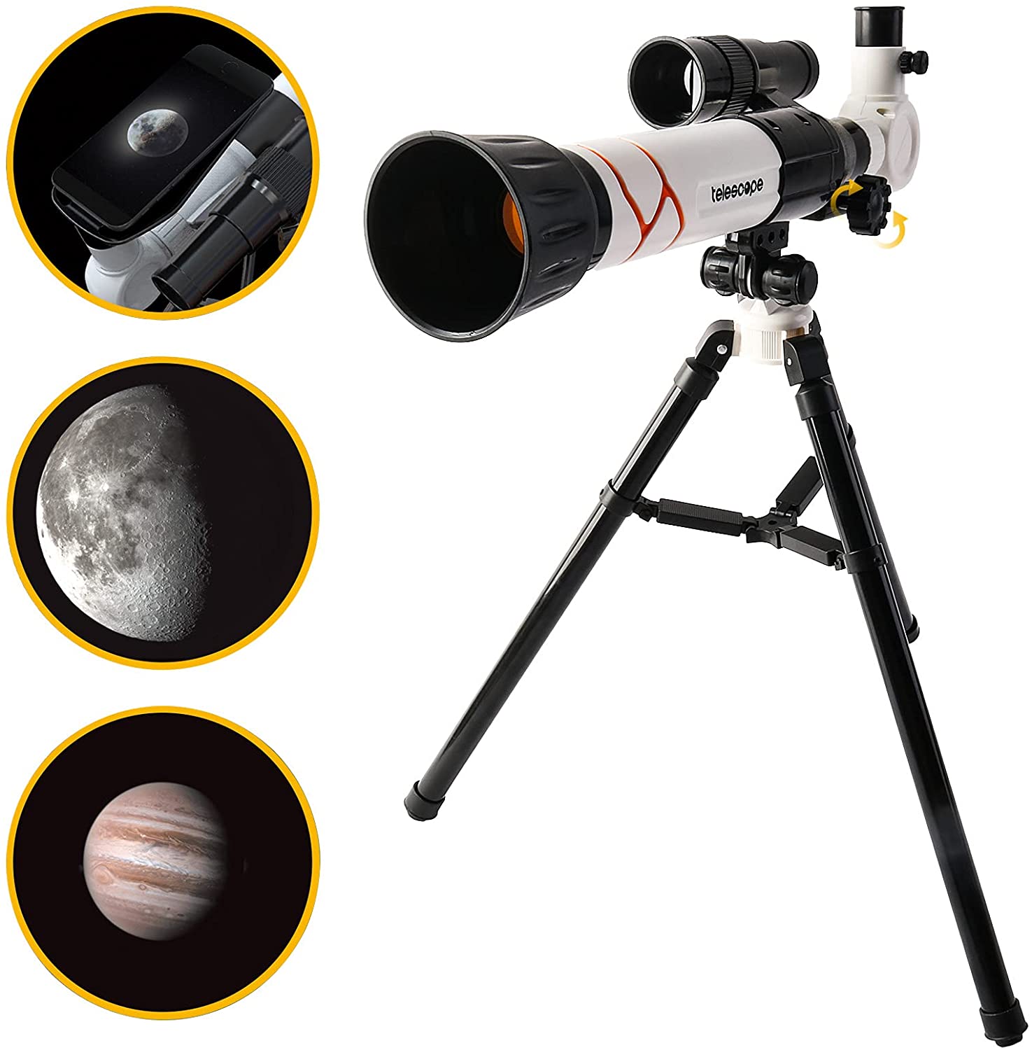 Ensemble de jeu éducatif 2 en 1 Mon premier télescope et microscope, kit de démarrage pour l'exploration scientifique et l'astronomie des enfants, cadeau de Noël