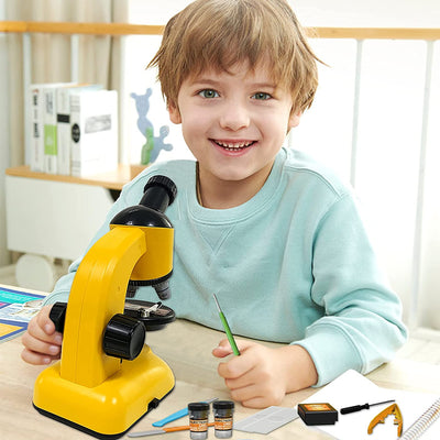 Ensemble de jeu éducatif 2 en 1 Mon premier télescope et microscope, kit de démarrage pour l'exploration scientifique et l'astronomie des enfants, cadeau de Noël