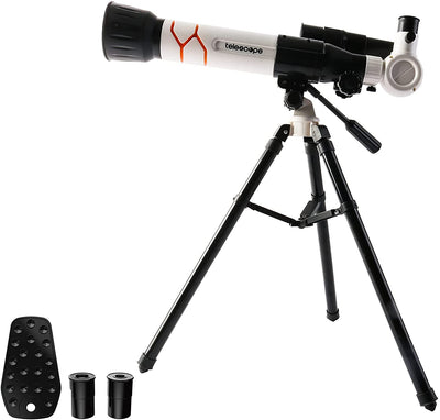 Ensemble de jeu éducatif 2 en 1 Mon premier télescope et microscope, kit de démarrage pour l'exploration scientifique et l'astronomie des enfants, cadeau de Noël