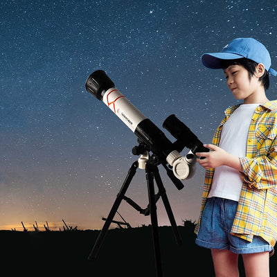Ensemble de jeu éducatif 2 en 1 Mon premier télescope et microscope, kit de démarrage pour l'exploration scientifique et l'astronomie des enfants, cadeau de Noël