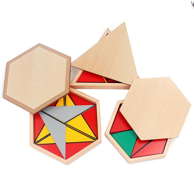 Fidtoy Set of Constructive Triangles Montessori Material