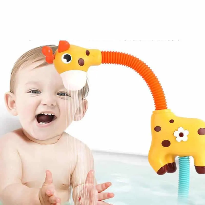 Rociador de chorro de agua jirafa Little Bado – Juguete interactivo para el baño para niños pequeños
