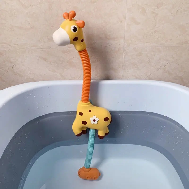 Rociador de chorro de agua jirafa Little Bado – Juguete interactivo para el baño para niños pequeños