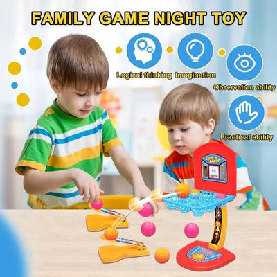 Fidtoy Mini jeu de basket de bureau avec panier et catapultes