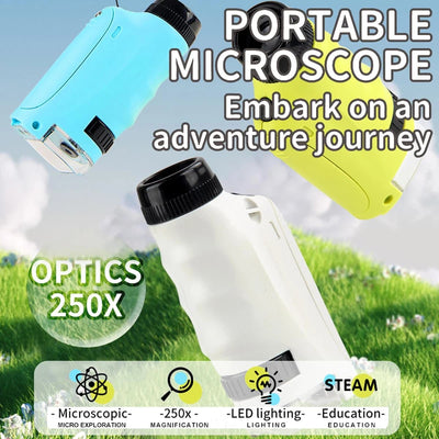 Microscope Optique Portable STEAM Kit d'Expérience 250x - 29A