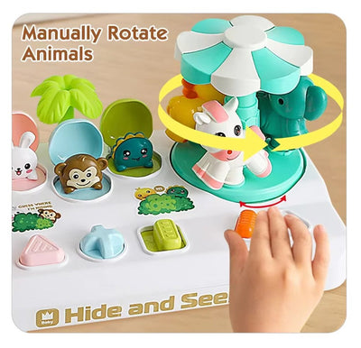 Puzzle animaux cache-cache escamotable - 019