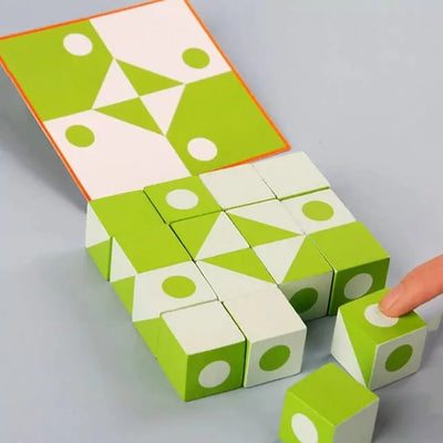 Blocs de géométrie Montessori 3D en bois