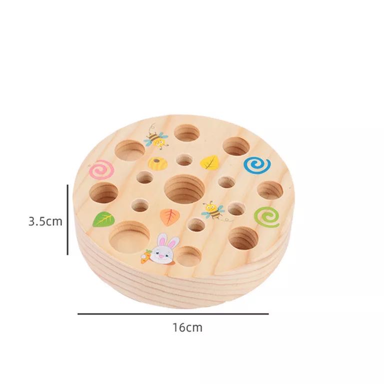 Meilleur jeu Montessori Pic Attrape-vers - Jouets de motricité fine