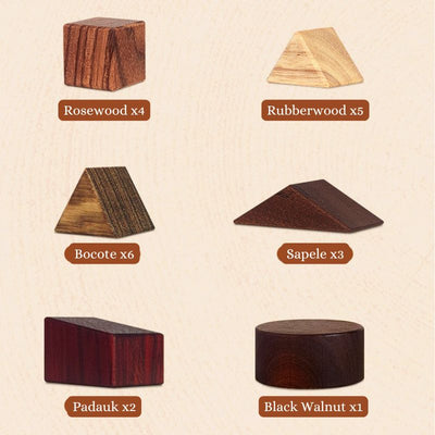 Premium Natural Wood Educational Toy Set