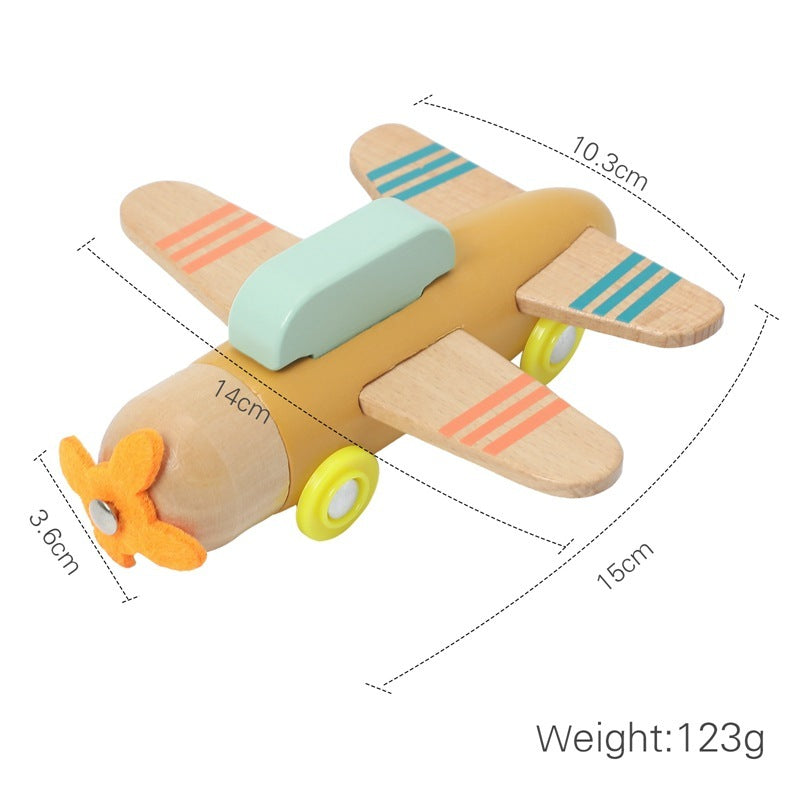 Juguete Rompecabezas de Avión Pequeño de Madera Creativo para Niños Ejercicio