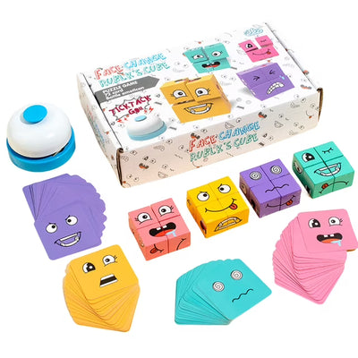 Cubo Mágico de Madera con Caras Cambiantes y Zumbador - 2 a 4 Jugadores