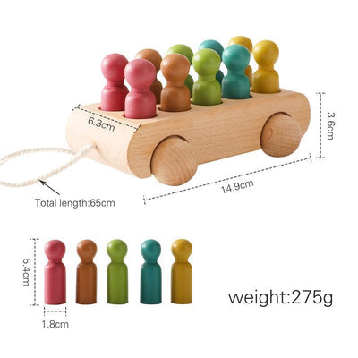 Juguetes de rompecabezas de madera multifuncionales para educación temprana para niños | Aprendizaje y juego sensorial amigables con el autismo
