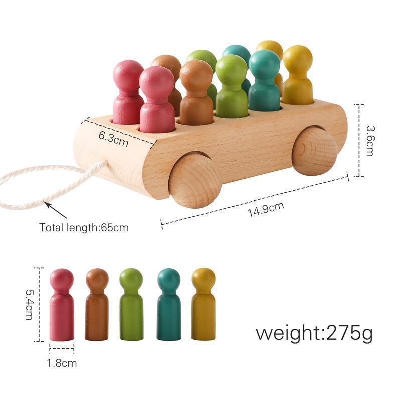 Juguetes de rompecabezas de madera multifuncionales para educación temprana para niños | Aprendizaje y juego sensorial amigables con el autismo