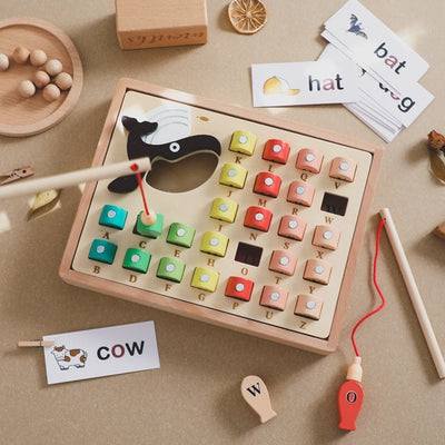 puzzle de pêche en bois pour enfants Jouet de puzzle de pêche en bois