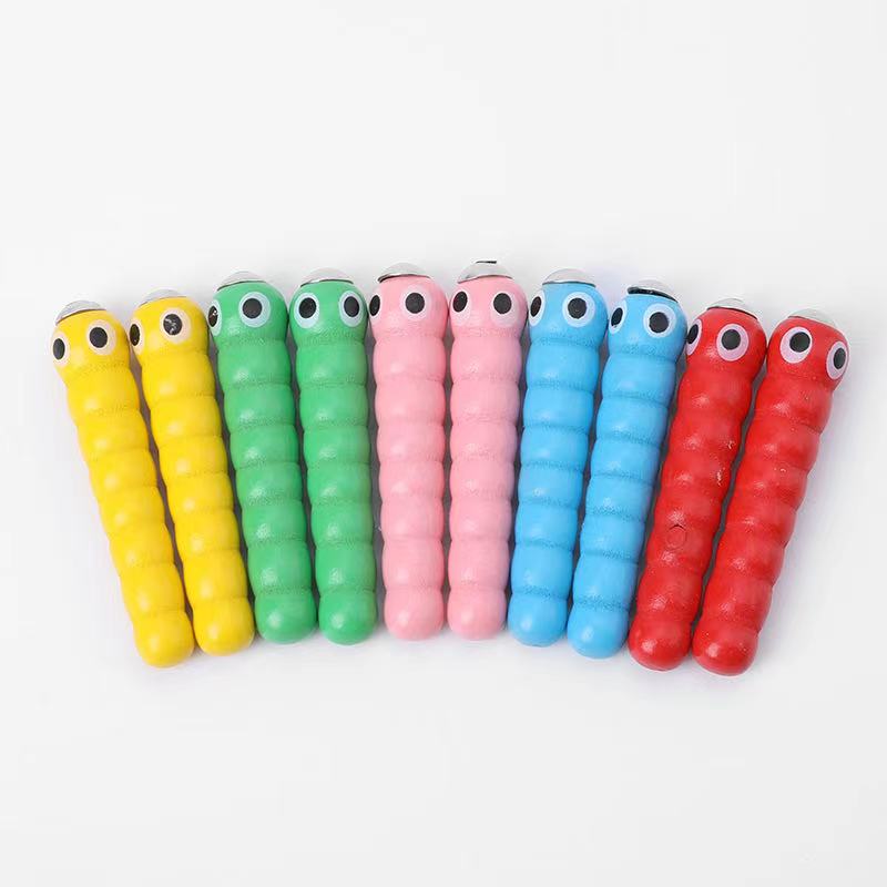 Jeu d'arbre en bois et attrape-vers - Jouets de motricité fine