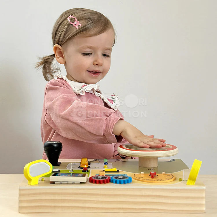 Tableau de bord interactif Fidtoy Busy - Jouet Montessori pour enfants