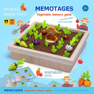 Juego de memoria de tirar zanahorias – Juguete para habilidades motrices finas y de emparejamiento