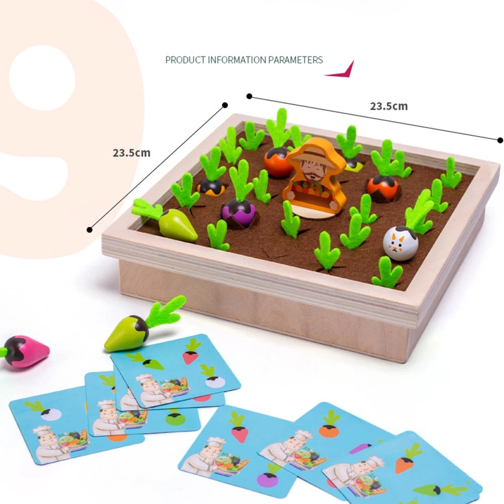 Juego de memoria de tirar zanahorias – Juguete para habilidades motrices finas y de emparejamiento