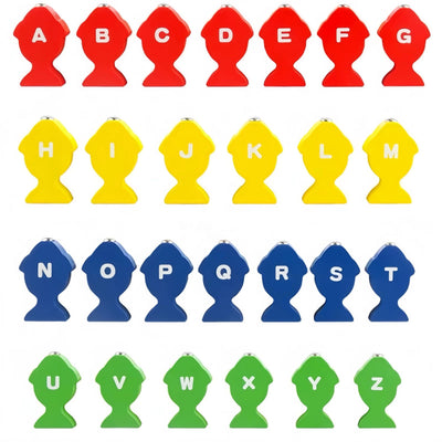 Jeu de pêche magnétique des lettres de l'alphabet et Jeu de tri des perles sur chenille – Activité d'inspiration Montessori pour la reconnaissance des lettres, le tri et la motricité fine