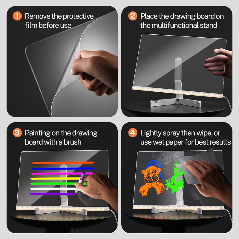 Tableau de Dessin Lumineux GlowSketch™ - Éveille la Créativité Sans Écrans