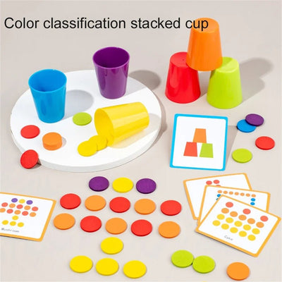 Juego de apilar vasos para clasificar colores
