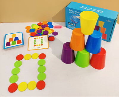 Juego de apilar vasos para clasificar colores