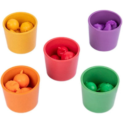 Juego de clasificación de frutas y verduras de granja – Aprende colores, números y categorías