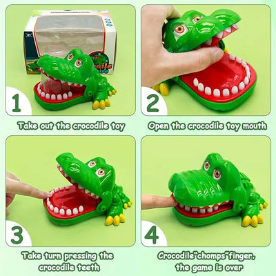Fidtoy Crocodile Dents Morsure Doigt Jeu pour Enfants – Drôle Crocodile Dentiste Jeu de Fête pour Voyage en Famille et Jeu de Groupe