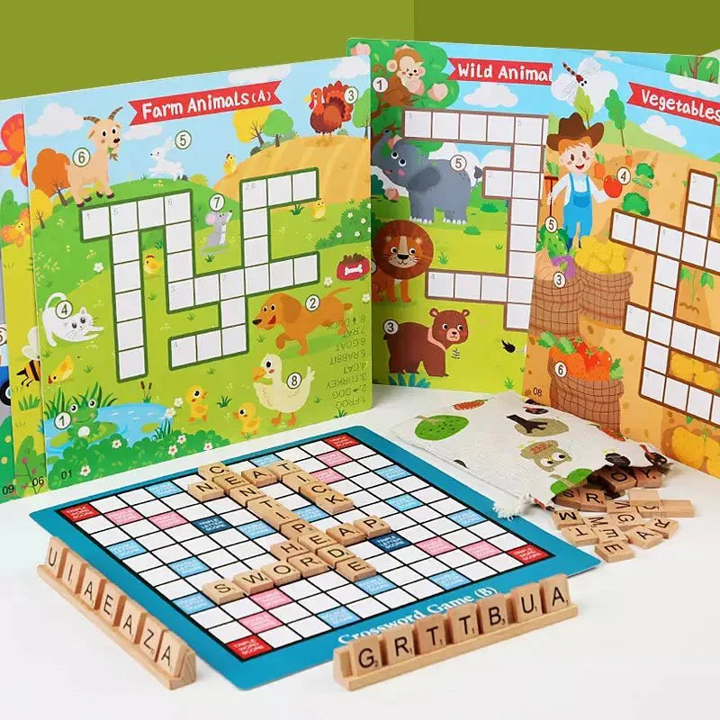 Juego de crucigramas y Scrabble para niños