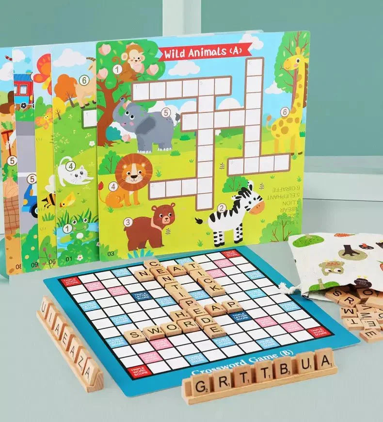 Juego de crucigramas y Scrabble para niños