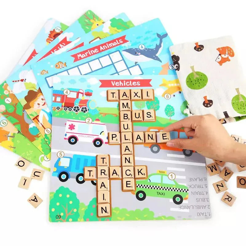 Juego de crucigramas y Scrabble para niños