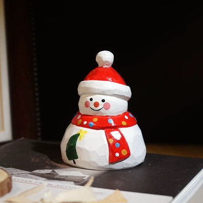 Décorations de Noël en bois massif sculptées à la main