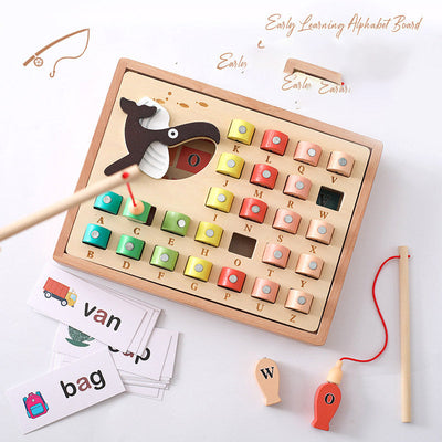 puzzle de pêche en bois pour enfants Jouet de puzzle de pêche en bois