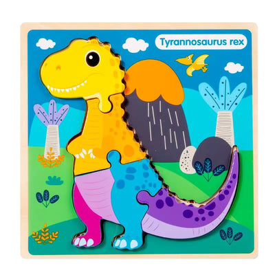 Rompecabezas de madera de dinosaurios - Diseño variado