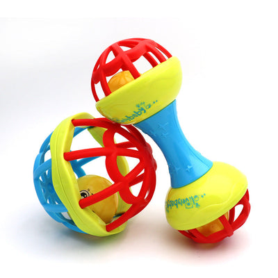 Fidtoy Baby Rattle Ball and Maraca Set Food Grade ABS Sensory Toy