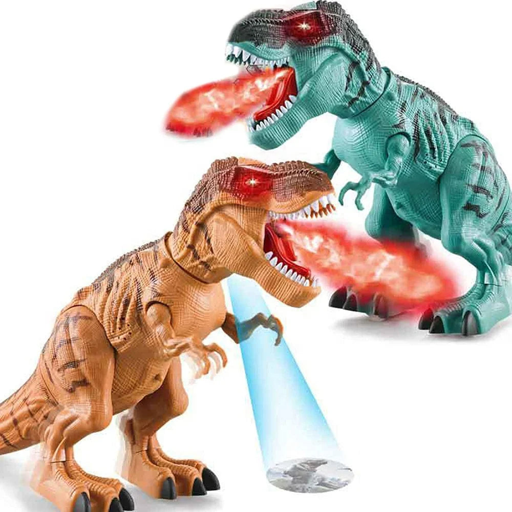 Fidtoy Walking T-Rex Dinosaur Toy for Kids – Interactive Egg-Laying Robot Dinosaur with Roaring Sound, 3D Projection, Water Mist Spray, Light-Up Eyes, and AA Battery Power