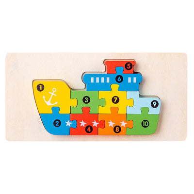 Fidtoy Wooden Shape Matching Puzzle for Toddler Learning Autism Kids Quiet Time Toy Montessori Puzzle Educational Toy Fine Motor Skills Game