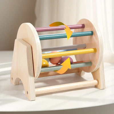 Jouet en bois pour l'éducation de la petite enfance, table roulante, tambour, bébé, pensée logique, entraînement à la coordination œil-main