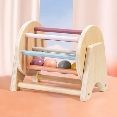 Jouet en bois pour l'éducation de la petite enfance, table roulante, tambour, bébé, pensée logique, entraînement à la coordination œil-main